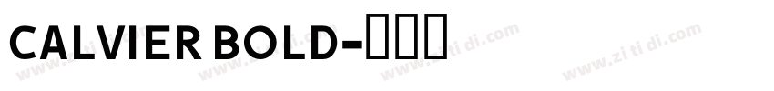 CALVIER BOLD字体转换